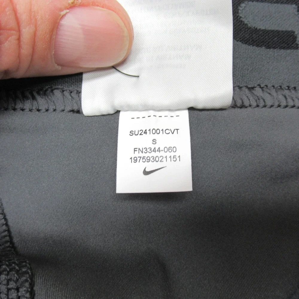 Nike Pro Shorts Women Small Gray Dri-FIT 3 Inch Mid Training‎ Printed $35 NEW